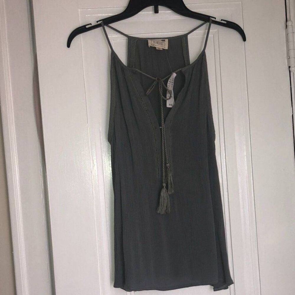 Cute olive grey tank top new with tag